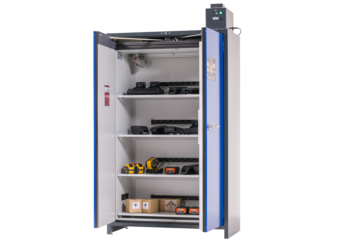 Asecos Pro Charge Batteriskab m/ 4 hylder