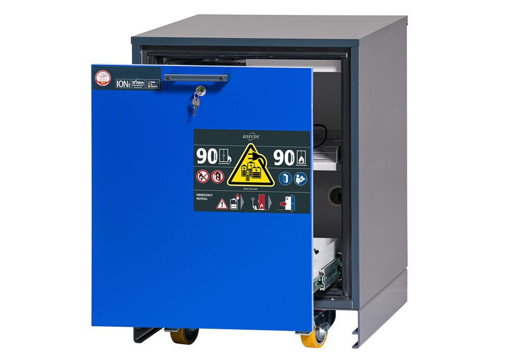 Asecos UB Charge batteriskab. m/ udtræksskuffe